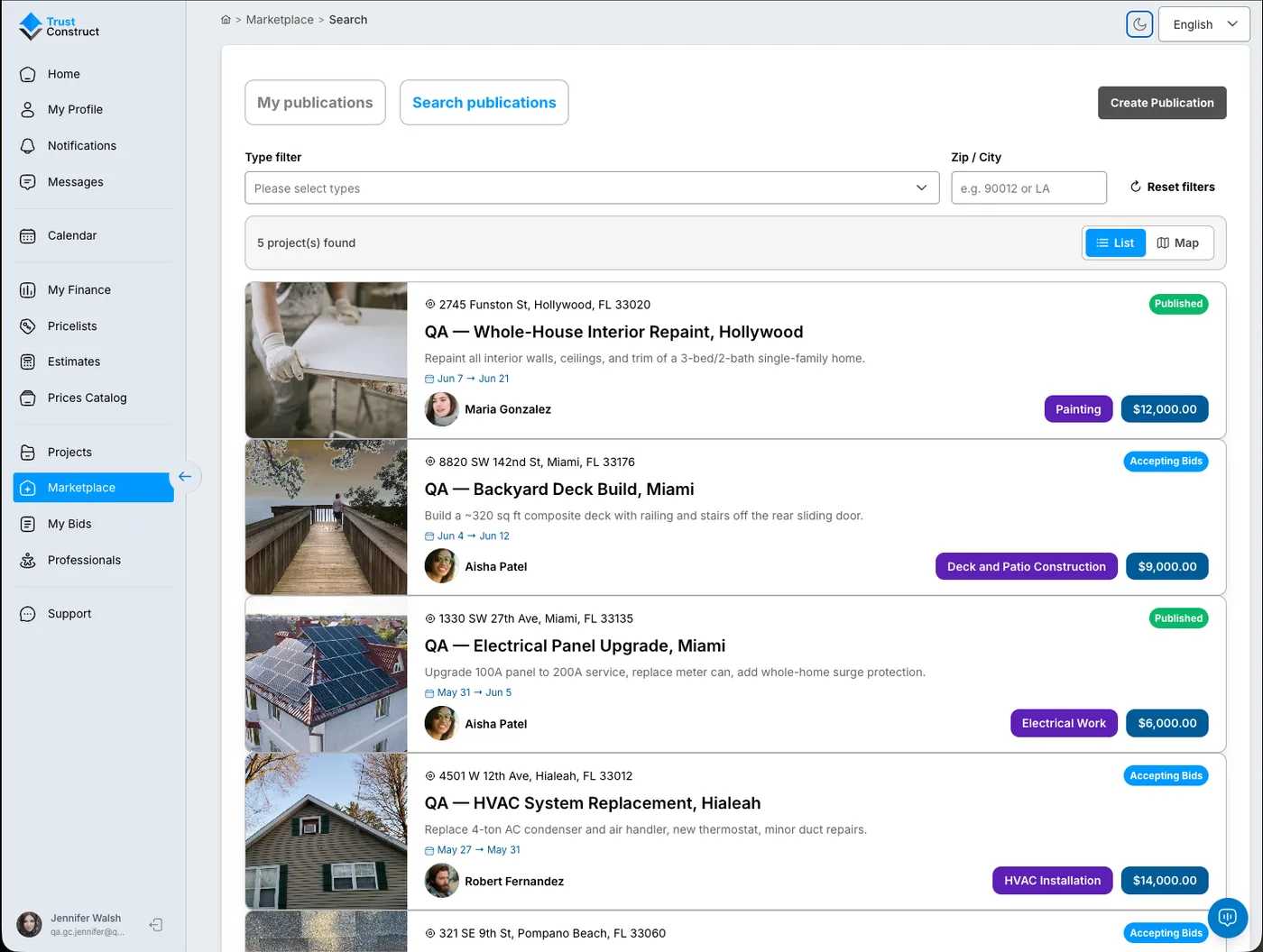 Project Marketplace